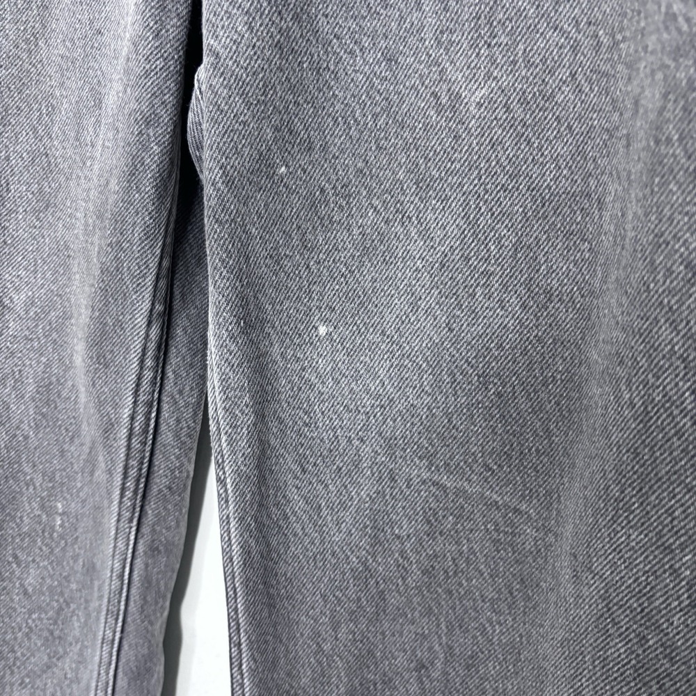 Reformation Jeans 28 Gray Cropped Wide Leg Button Fly Raw Hem Sustainable Fabric - Picture 4 of 12
